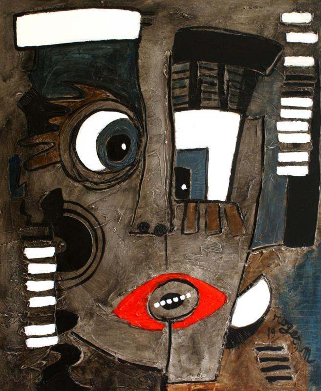 2019 tete de l artiste la veille d un vernissage 73 x 60 cm