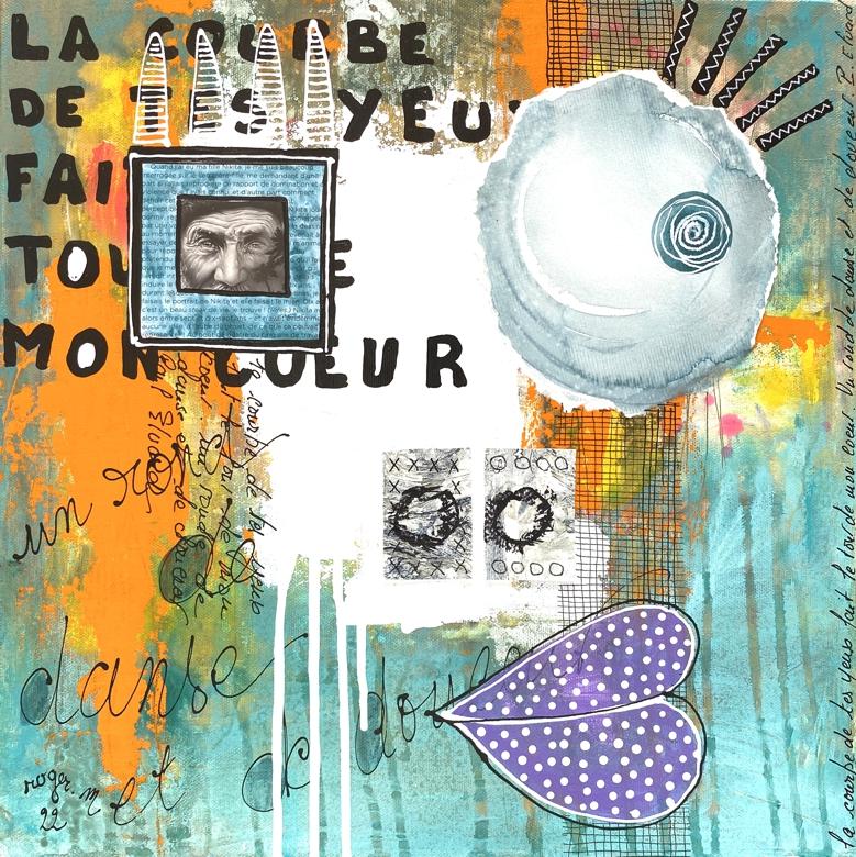 2022 la courbe de tes yeux 40 x 40 cm